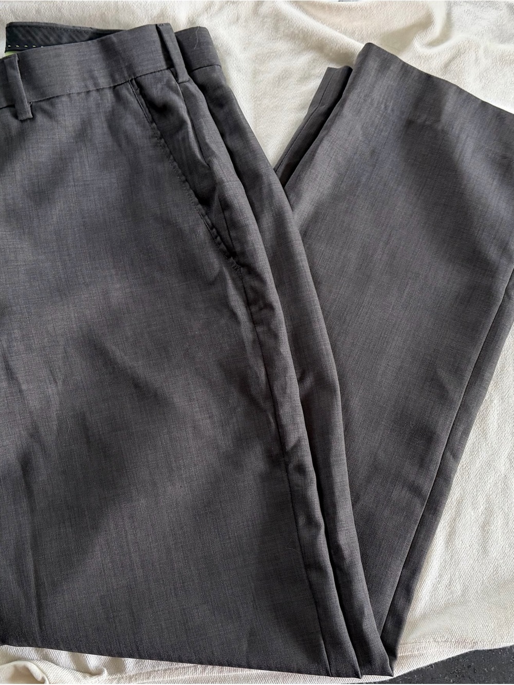 AKRIS Punto Men’s Charcoal Gray Dress Pants 32x30 Straight Leg Trousers